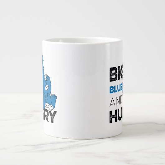 Cookie Monster | Groot blauw en Hongarije Extra Grote Beker (Voorkant)