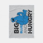 Cookie Monster | Groot blauw en Hongarije Fleece Deken (Voorkant)