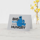 Cookie Monster | Groot blauw en Hongarije Kaart (Gele Bloem)