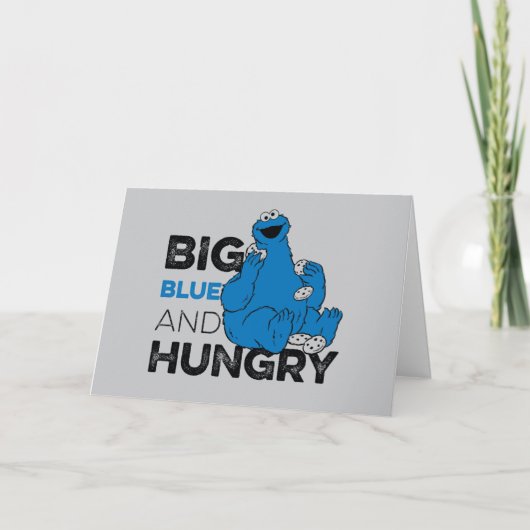 Cookie Monster | Groot blauw en Hongarije Kaart (Voorkant)