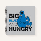 Cookie Monster | Groot blauw en Hongarije Notitieboek (Voorkant)