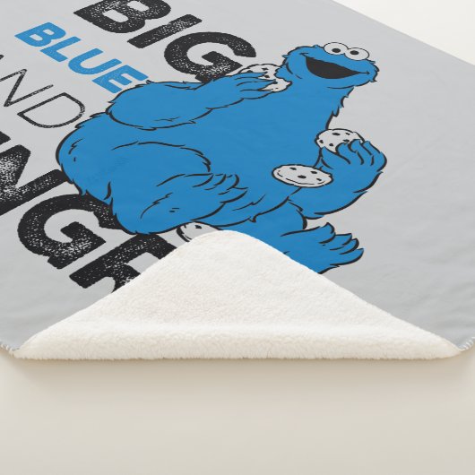 Cookie Monster | Groot blauw en Hongarije Sherpa Deken (3/4)