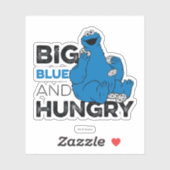 Cookie Monster | Groot blauw en Hongarije Sticker (Vel)