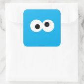 Cookie Monster Groot Gezicht Vierkante Sticker (Tas)