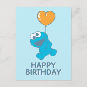 Cookie Monster Hart Ballon Briefkaart