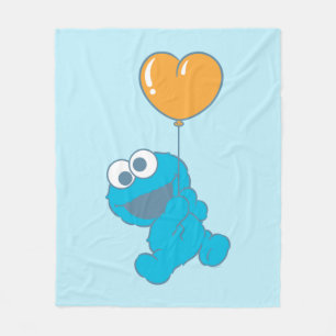 Cookie Monster Hart Ballon Fleece Deken