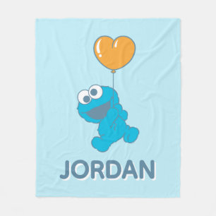 Cookie Monster Hart Ballon Fleece Deken