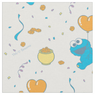 Cookie Monster Hart Ballon Stof