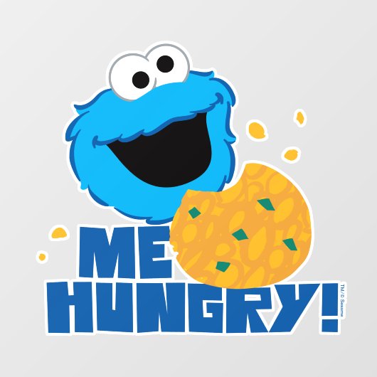 Cookie Monster | Ik heb honger. Raamsticker (Vel)