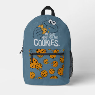Cookie Monster Ik kom hier voor de koekjes. Bedrukte Rugzak