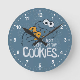 Cookie Monster   Ik kom hier voor de koekjes. Ronde Klok