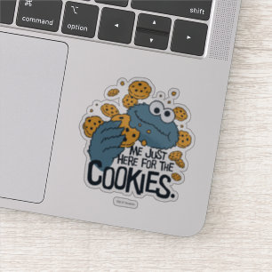 Cookie Monster   Ik kom hier voor de koekjes. Sticker