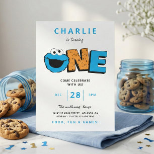 Cookie Monster - Invitation pour le premier annive