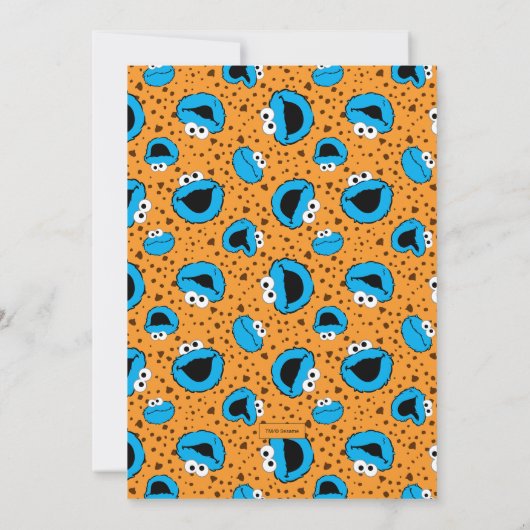 Cookie Monster - Invitation pour le premier annive (Dos)