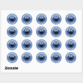 Cookie Monster | Joyeuse étiquette cadeau d'annive (Feuille)