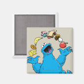  Cookie Monster Juggling Magneet (Voorkant / Achterkant)