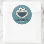 Cookie Monster | Koekje sinds 1969 Ronde Sticker (Tas)
