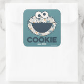 Cookie Monster | Koekje sinds 1969 Vierkante Sticker (Tas)