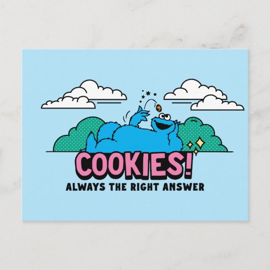 Cookie Monster | Koekjes Altijd het juiste antwoor Briefkaart (Voorkant)