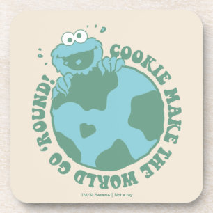 Cookie Monster   Koekjes laten de wereld draaien Bier Onderzetter