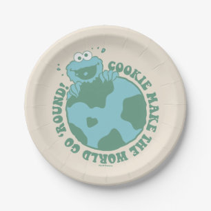 Cookie Monster   Koekjes maken de wereld draaiend Papieren Bordje