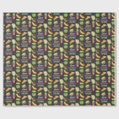 Cookie Monster Krijtbord Eetwagen Cadeaupapier (Vlak)