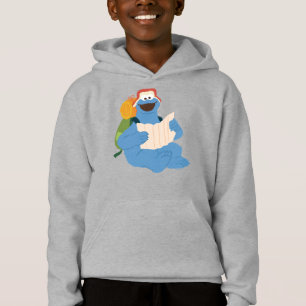 Cookie Monster leest een kaart