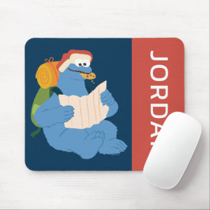 Cookie Monster Leest Een Kaart Voeg Je Naam Toe Muismat