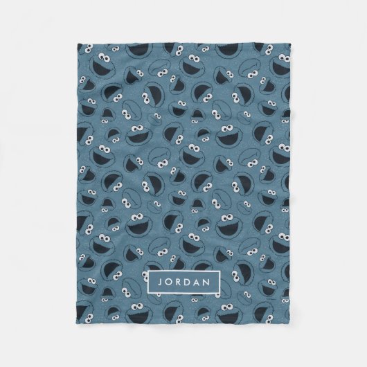 Cookie Monster | Me Hungry Pattern Fleece Deken (Voorkant)