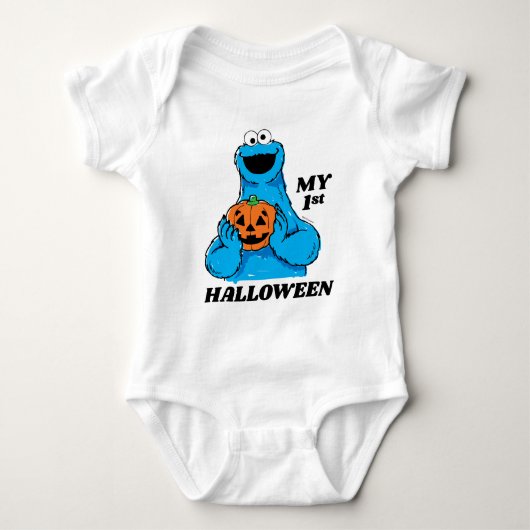 Cookie Monster - Mijn eerste Halloween Romper (Voorkant)