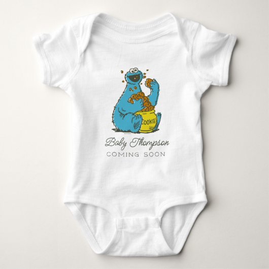  Cookie Monster | Nieuwe baby binnenkort verkrijgb Romper (Voorkant)
