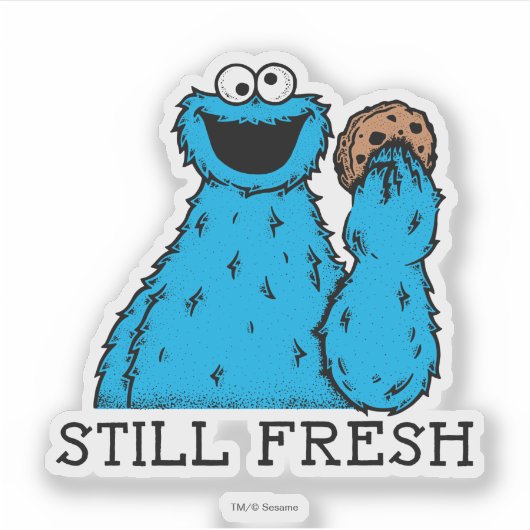 Cookie Monster | Nog vers Sticker (Voorkant)
