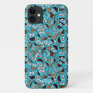 Cookie Monster   Nom Nom Nom Patroon iPhone 11 Hoesje