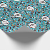 Cookie Monster | Nom Nom Nom Pattern Cadeaupapier (Hoek)