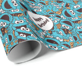 Cookie Monster | Nom Nom Nom Pattern Cadeaupapier (Rol Hoek)