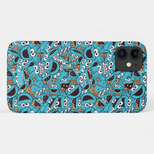 Cookie Monster | Nom Nom Nom Pattern Case-Mate iPhone Case (Achterkant (horizontaal))