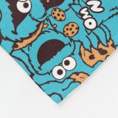 Cookie Monster | Nom Nom Nom Pattern Fleece Deken (Hoek)