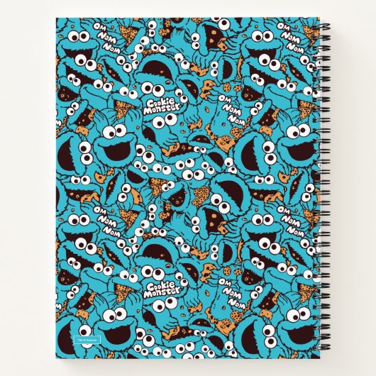 Cookie Monster | Nom Nom Nom Pattern Notitieboek (Achterkant)