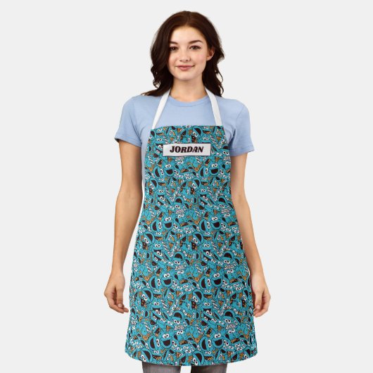 Cookie Monster | Nom Nom Nom Pattern Schort (Gedragen)