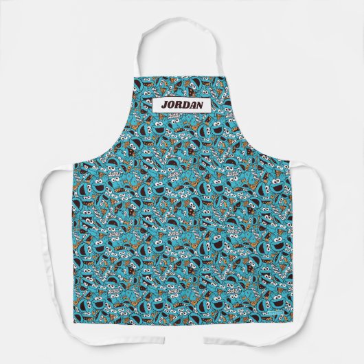 Cookie Monster | Nom Nom Nom Pattern Schort (Voorkant)