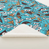 Cookie Monster | Nom Nom Nom Pattern Sherpa Deken (3/4)