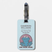 Cookie Monster | Om Nom Nom Bagagelabel (Achterkant verticaal)