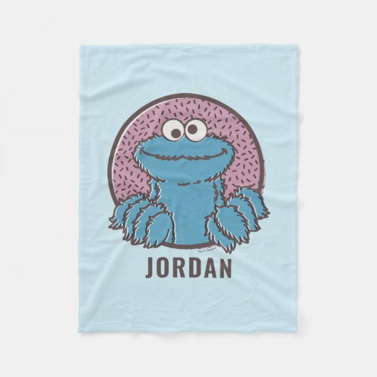 Cookie Monster | Om Nom Nom Fleece Deken (Voorkant)