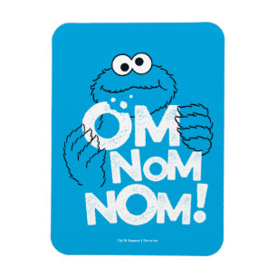 Cookie Monster Om Nom Nom Nom! Magneet