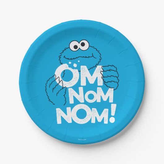 Cookie Monster | Om Nom Nom Nom! Papieren Bordje (Voorkant)