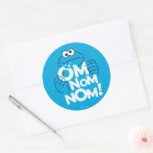 Cookie Monster | Om Nom Nom Nom! Ronde Sticker (Envelop)