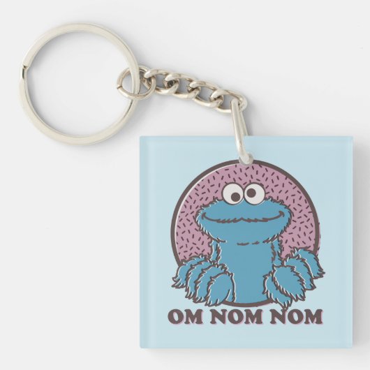 Cookie Monster | Om Nom Nom Sleutelhanger (Voorkant)