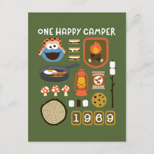 Cookie Monster One Happy Camper Briefkaart