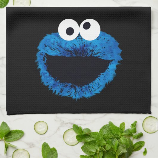 Cookie Monster | Ontwikkeling Waterverf Theedoek (Gevouwen)