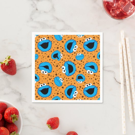 Cookie Monster op Cookie Pattern Servet (Insitu)